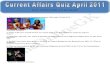 Current Affairs April 2011 - TheOnlineGK