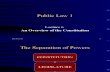 PUBLIC LAW LECTURE 6 OVERVIEW OF THE CONSTITUTION