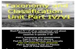 Taxonomy and Classification Unit Part IV - For Educators Download 2600 slide Powerpoint