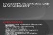 Capacity Planning & Management