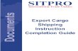 SITPRO Standard Shipping Instruction Completion Guide