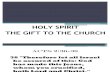 Holy Spirit-Gift to Church-Part2