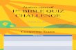Bible Quiz - March21, 2010