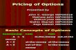 Pricing of Option