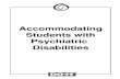 Accommodating Students With Psychiatric Disabilities