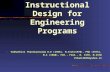 Instructional Design for Engineering  Programs