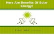 Check It Out! Top 10 Benefits of Going Solar