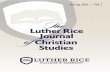 Luther rice journal of christian studies
