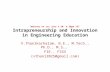Intrapreneurship and innovation in engineering education