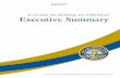 A Guide to Writing an Effective Executive Summary