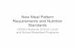 New Meal Pattern Requirements and Nutrition Requirements and ...