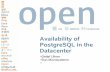 Availability of PostgreSQL in the Datacenter