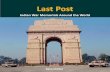 Indian War Memorials Around the World