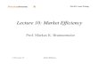Lecture 10: Market Efficiency