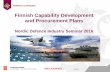 Finnish Capability Development and Procurement Plans