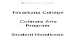 Texarkana College Culinary Arts Program Student Handbook