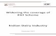 Widening the coverage of PAT Scheme Indian Dairy Industry