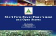 Short Term Power Procurement and Open Access
