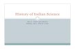 History of Indian Science