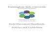 Framingham State University Field Placement Handbook: Policies ...