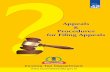 Appeals and Procedures for filing Appeals