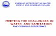 MEETING THE CHALLENGES IN WATER AND SANITATION