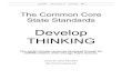 Develop THINKING: Toolkit and Resources for the Common Core
