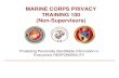 MARINE CORPS PRIVACY TRAINING 100 (Non-Supervisors)