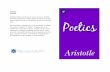 POETICS Aristotle Aristotle's Poetics aims to give an account of ...