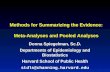 Meta-Analyses and Pooled - Harvard School of Public Health