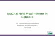 USDA's New Meal Pattern in Schools