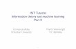 ISIT Tutorial Information theory and machine learning Part II