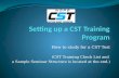 Setting up a CST Training Program