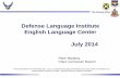 Defense Language Institute English Language Center July 2014