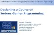 Designing a Course on Serious Games Programming