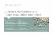 Recent Developments in Bank Regulation and Policy
