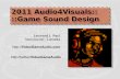 2011 Audio4Visuals:: ::Game Sound Design 2011 Audio4Visuals ...
