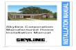 Skyline Corporation Manufactured Home Installation Manual