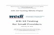 ICD-10 Testing for Small Providers - WEDI