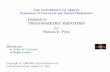 LESSON 6: TRIGONOMETRIC IDENTITIES by Thomas E. Price ...