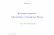Evolution Equations Introduction to Semigroup Theory