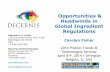 Opportunities & Headwinds in Global Ingredient Regulations