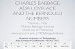 charles babbage, ada lovelace, and the bernoulli numbers