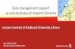 Data management support as core business of research libraries