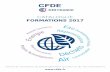 Catalogue 2017 du Centre de Formations en Développement durable et en Environnement (CFDE)