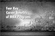 Four key career benefits from mba programs