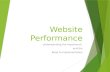 Applying a Methodical Approach to Website Performance