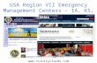 USA Region VII Emergency Management Centers - IA, KS, MO and NE