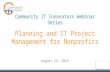 Planning and IT Project Management for Nonprofits