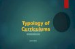 Typology of curriculums